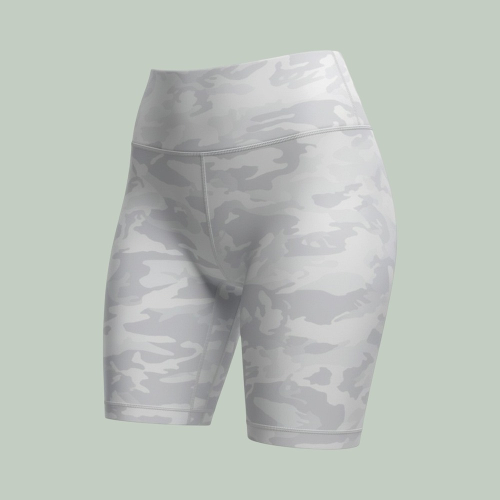 Lululemon Align High Rise Short 2 Heritage 365 Camo Crisp Way Multi Grey White